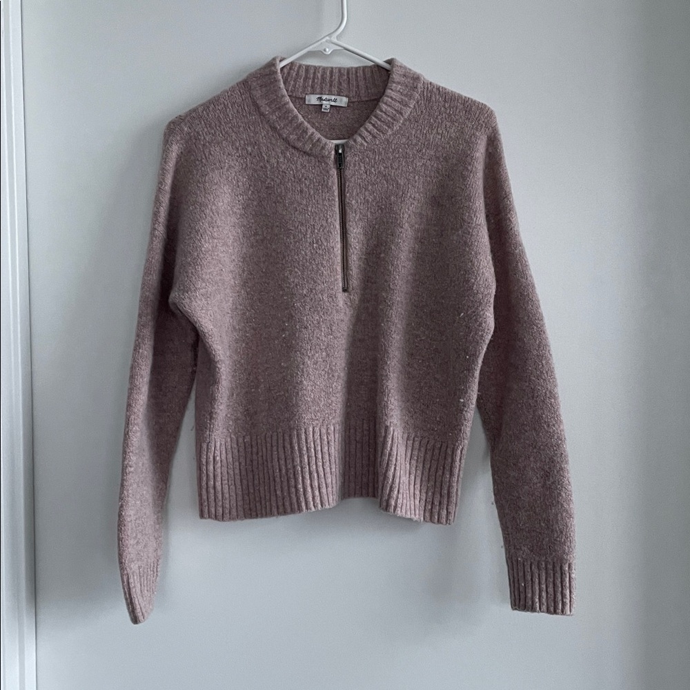Madewell Mauve Ribbed Sweater